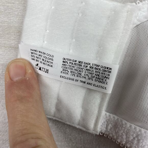 Bali Bra 34DD White Minimizer Underwire Comfort Cushion Straps Smooth NWT - Picture 10 of 10